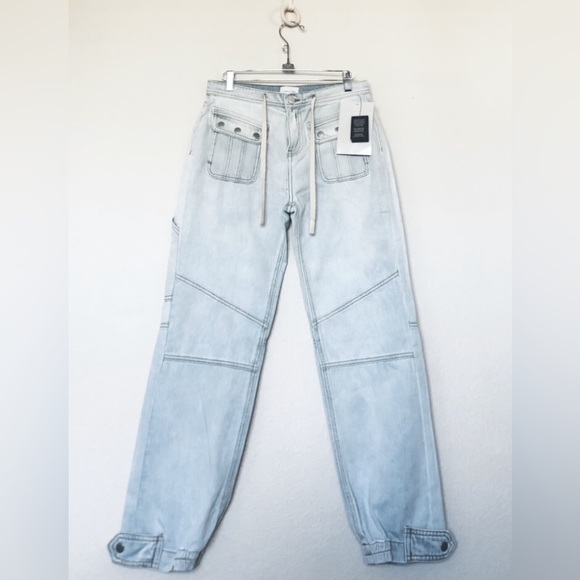 LHANA & KLAIRE BOUTIQUE RELAXED FIT CARGO DENIM JOGGER - Picture 8 of 13